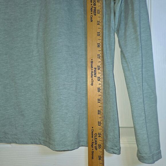 Sundance Camden Joy Tee Ruffle Long Sleeve Top Sz Medium Green Pullover Raglan - Picture 12 of 12